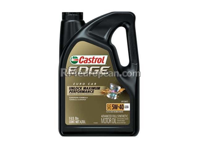 Castrol Edge Euro 5W-30 A3/B4 European Advanced Full Synthetic Motor Oil, 5  Quarts
