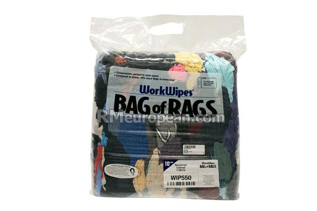  Shop Rag / Towel - PIG WorkWipes Reclaimed Colored T-Shirts (10 lb Compressed Bag)  PIG WIP550