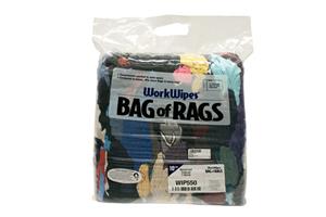 Shop Rag / Towel - PIG WorkWipes Reclaimed Colored T-Shirts (10 lb Compressed Bag)  WIP550-MFG1221